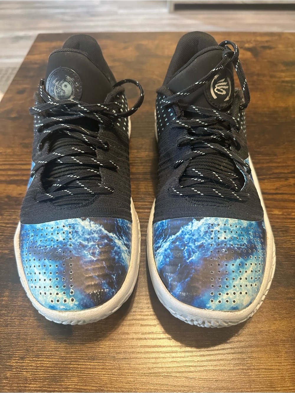 Under Armour Black & Blue Men's Basketball Sneakers